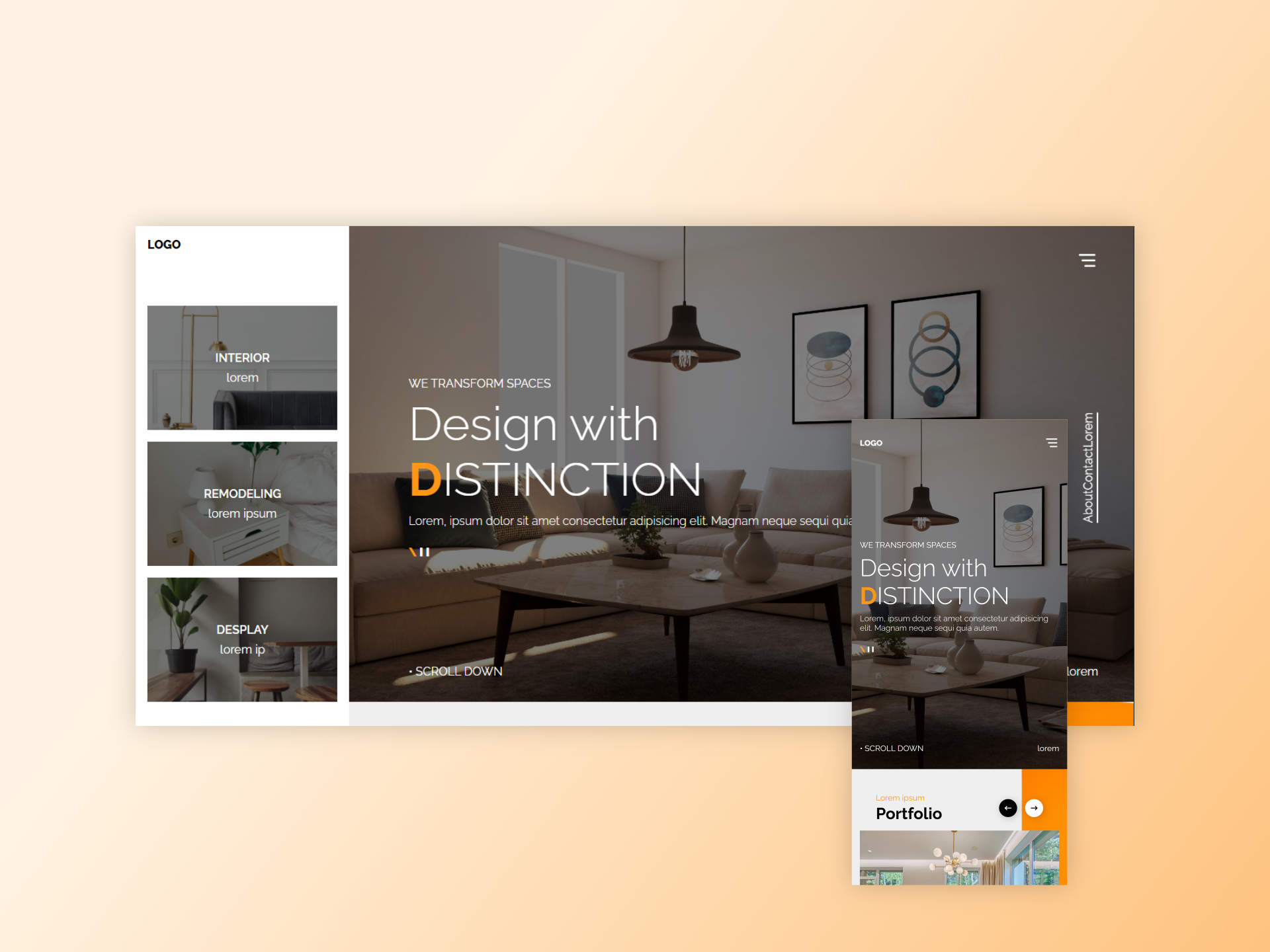 Web para estudio de diseño de interiores