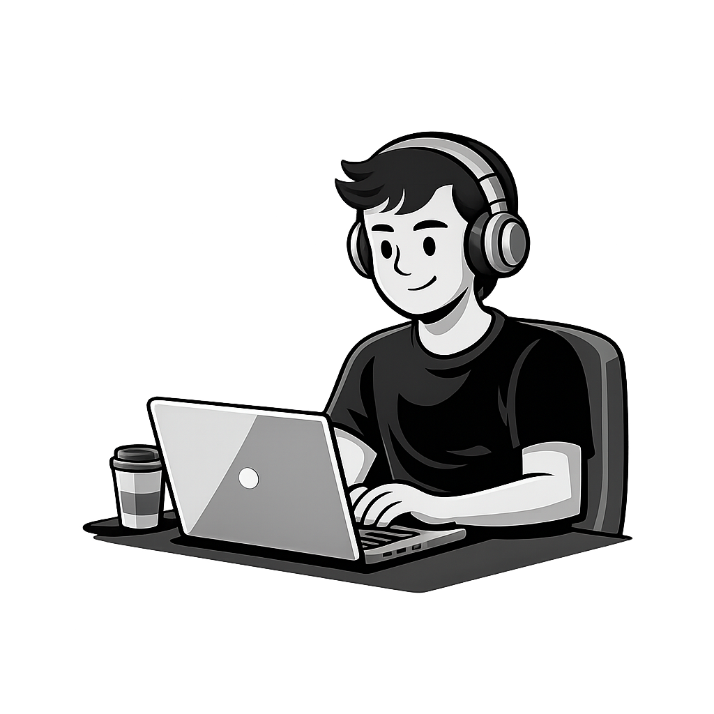 Desarrollador web freelance trabajando en una laptop